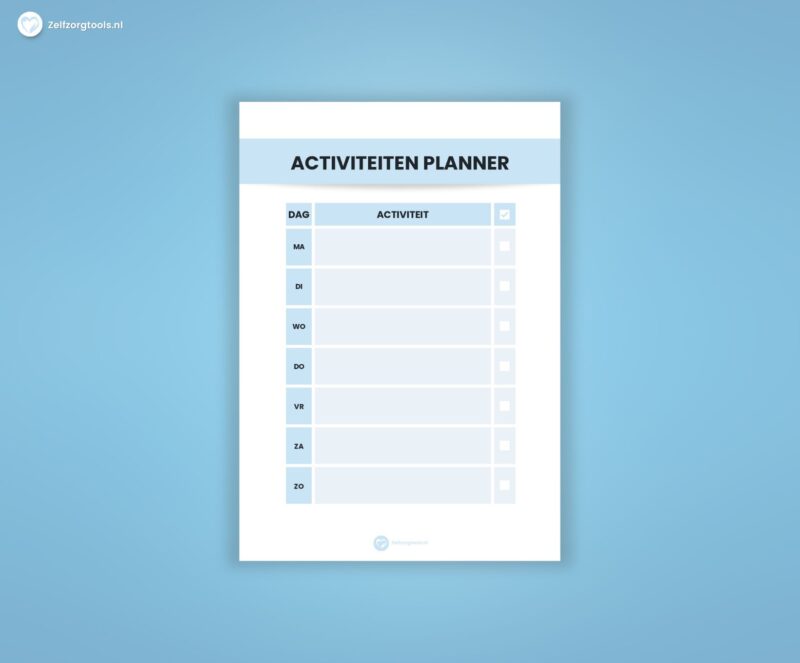 Activiteitenplanner Weekweergave