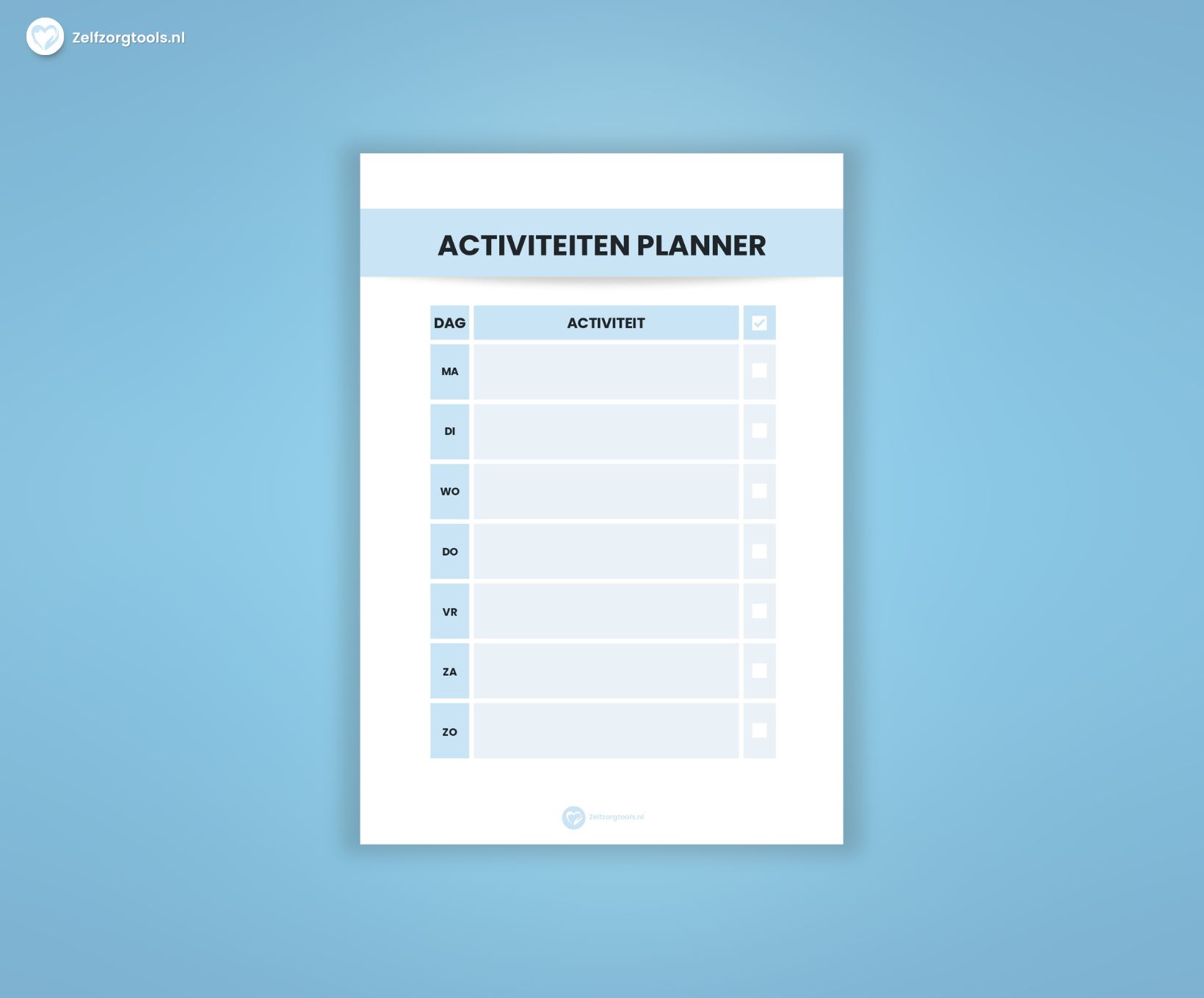 Activiteitenplanner Weekweergave