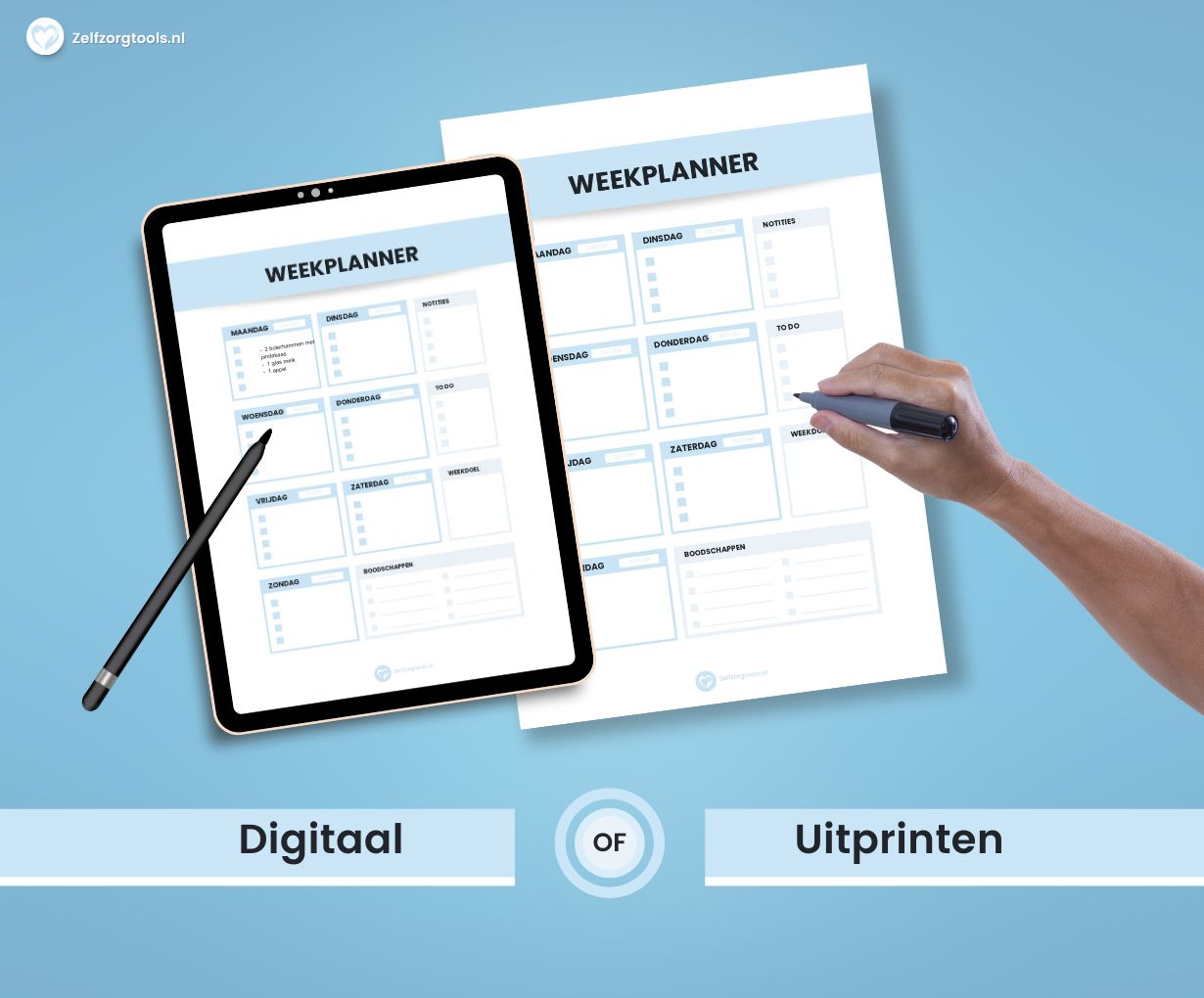 Weekplanner zelfzorgtools