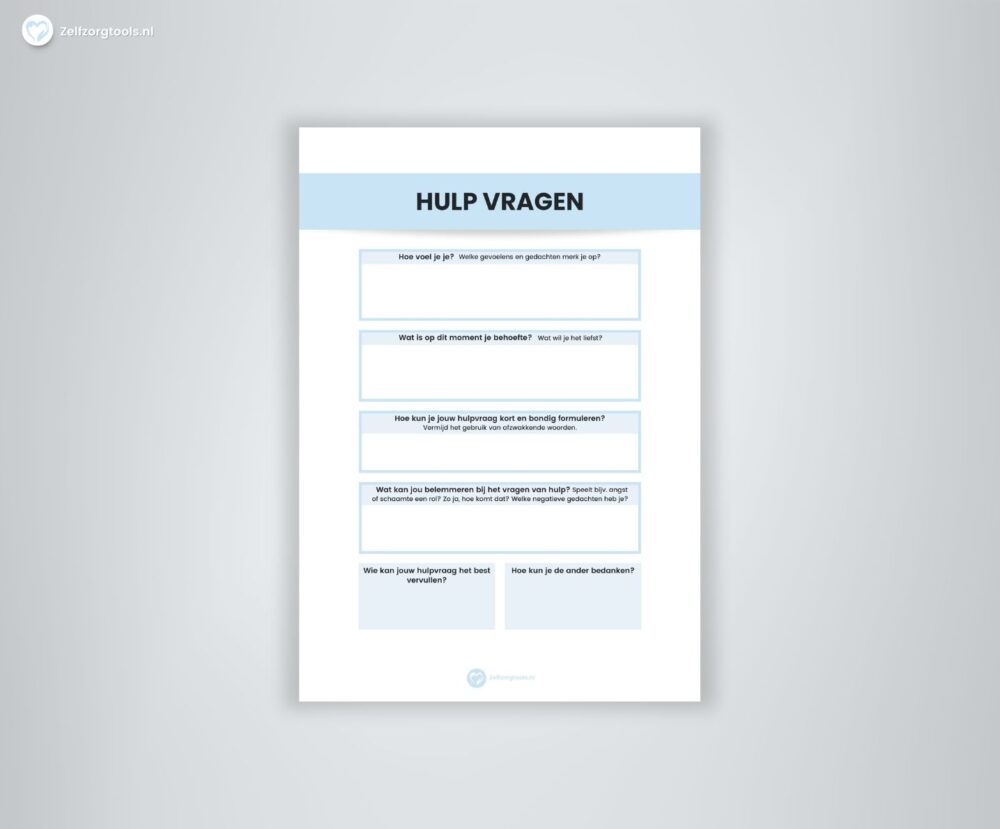 Werkblad Hulp vragen