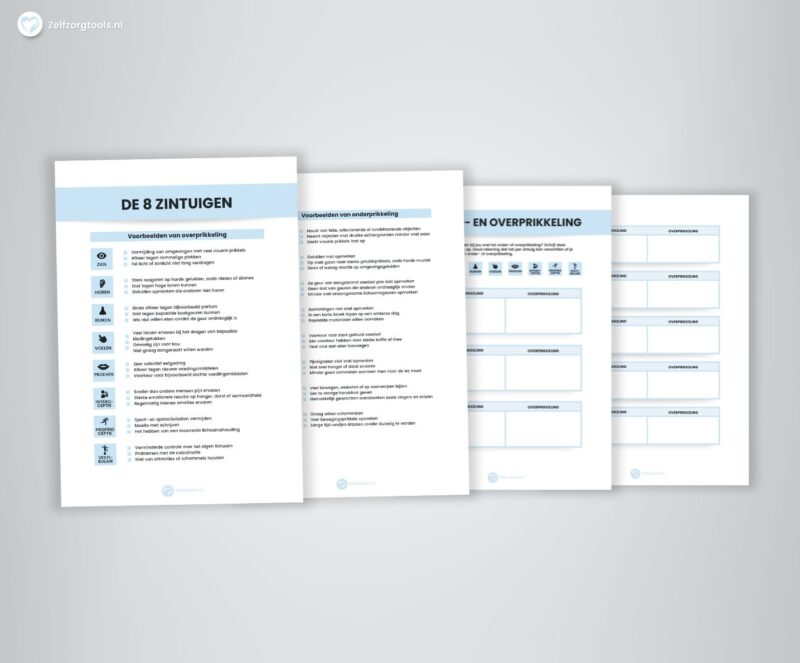 Werkblad Over- en onderprikkeling signaleren - 8 zintuigen 4 pagina