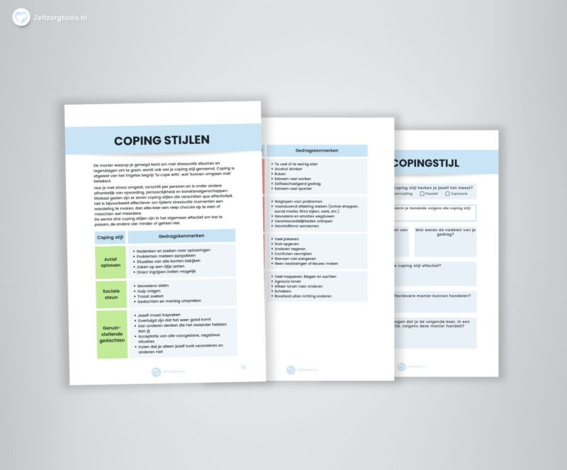 Digitaal werkblad Copingstijlen