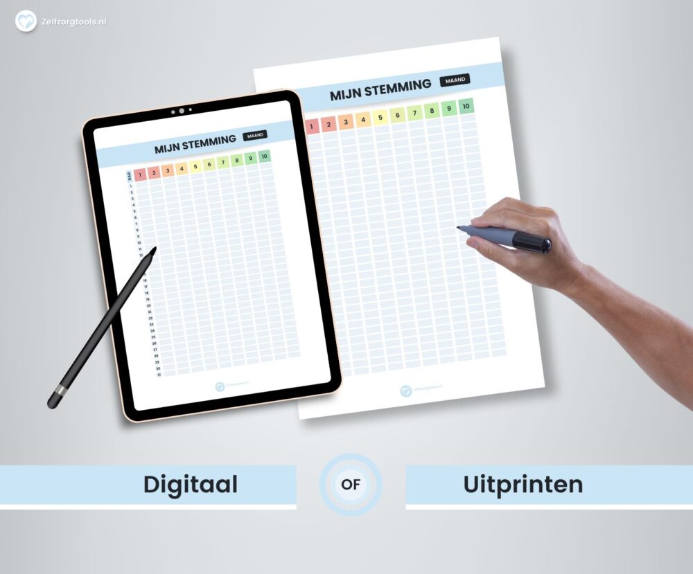 Digitaal Werkblad Moodtracker - Maand