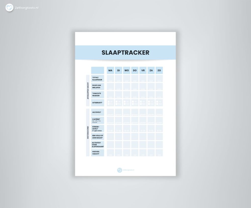 Werkblad Slaaptracker Digitaal