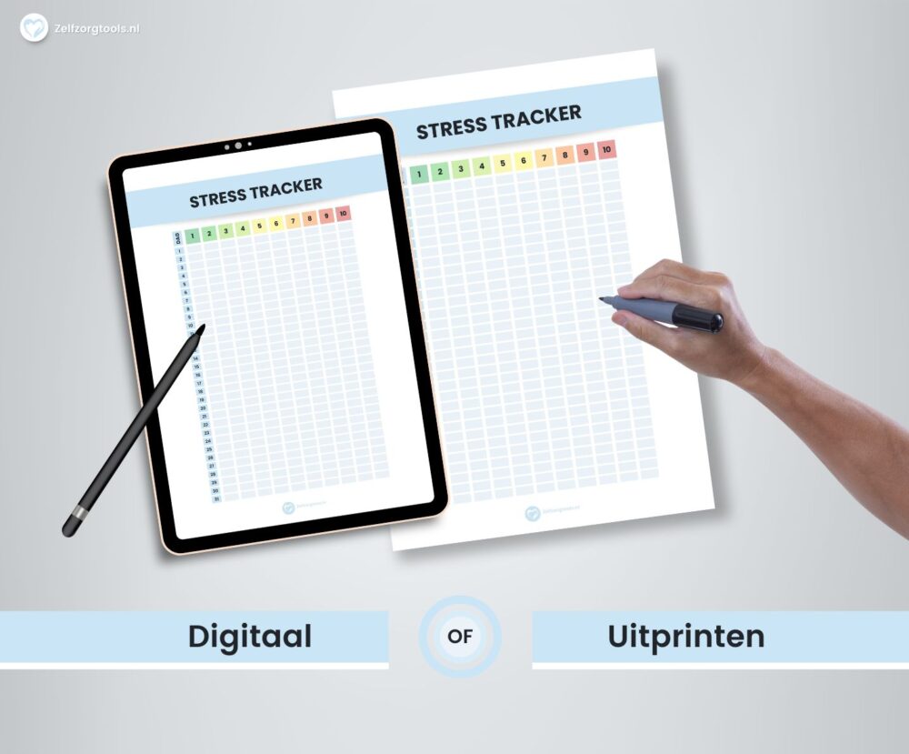 Digitaal Werkblad Stresstracker Maand