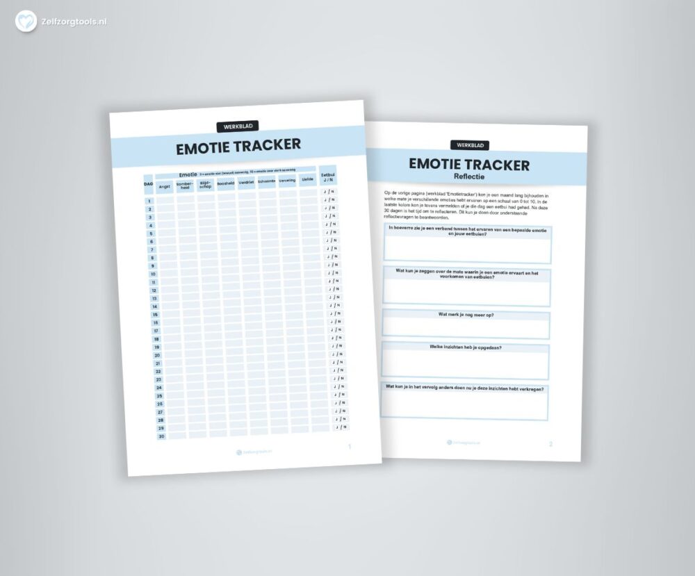 Emotie Tracker & Zelfreflectie Werkblad