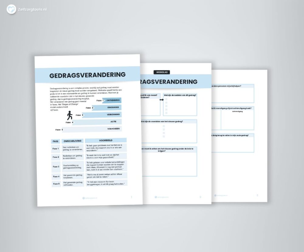 Gedragsverandering Werkblad PDF