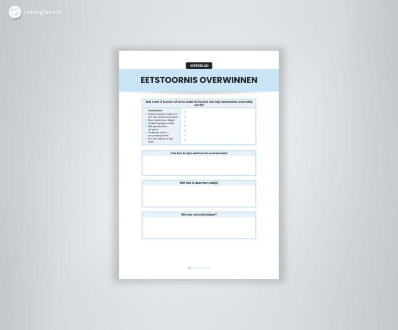 Eetstoornis Overwinnen Werkblad PDF