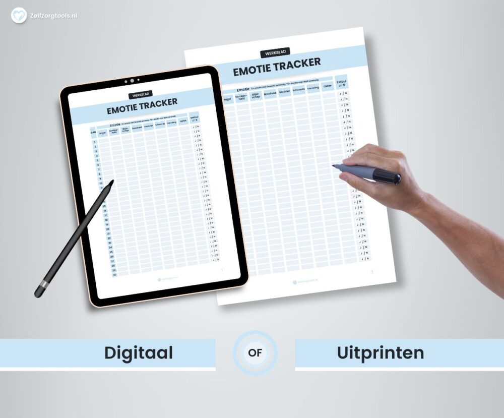 Emotie Tracker & Zelfreflectie Werkblad PDF