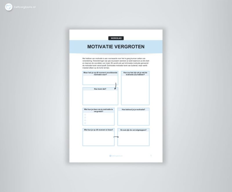 Motivatie Vergroten Werkblad PDF