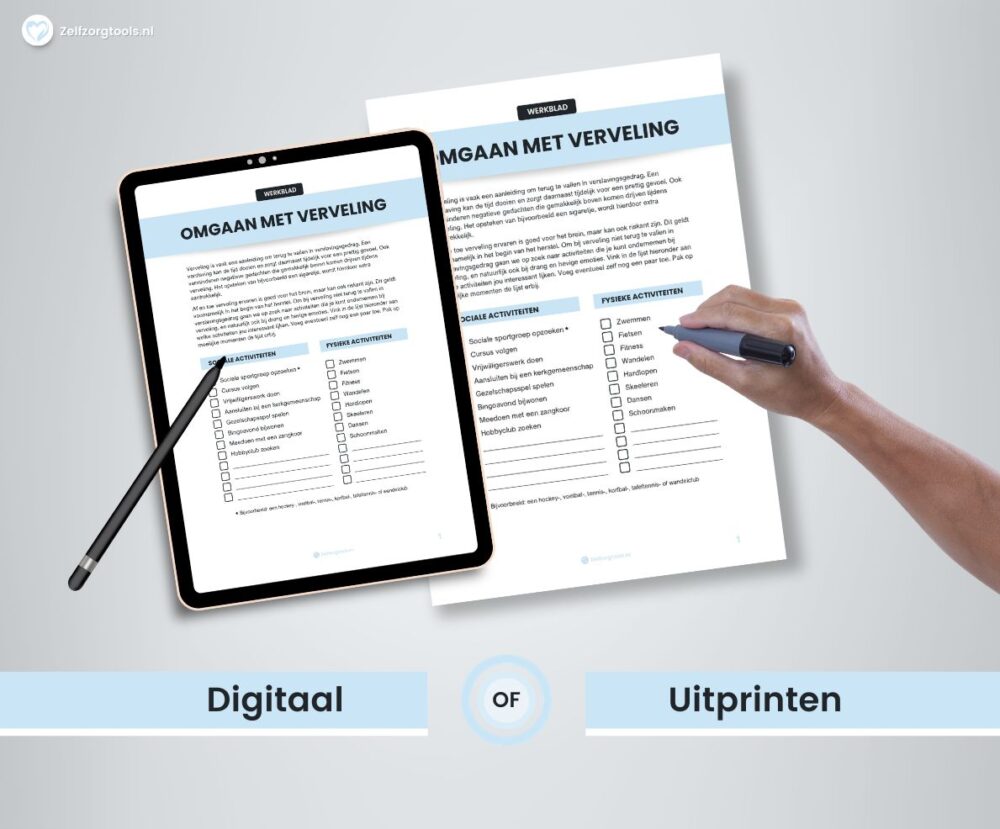 Omgaan met Verveling Werkblad PDF