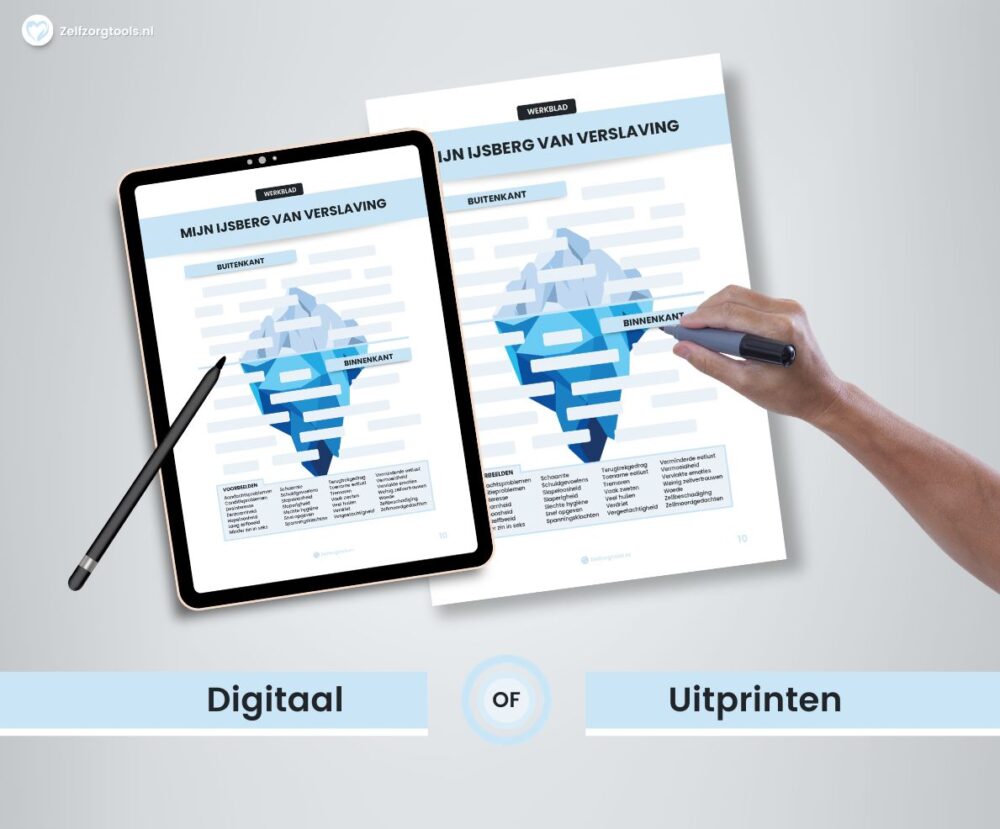 Mijn ijsberg van verslaving PDF Werkblad