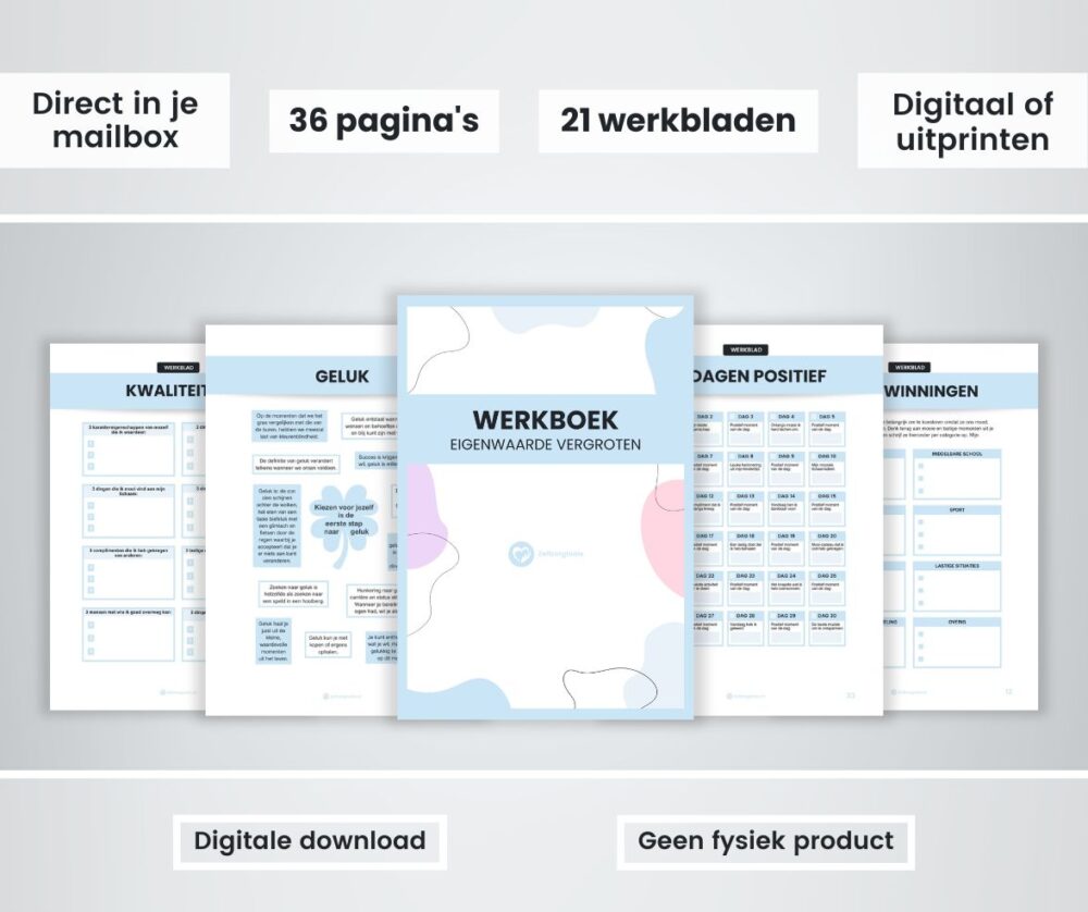 Specificaties Digitaal/Afdrukbaar Werkboek Eigenwaarde vergroten