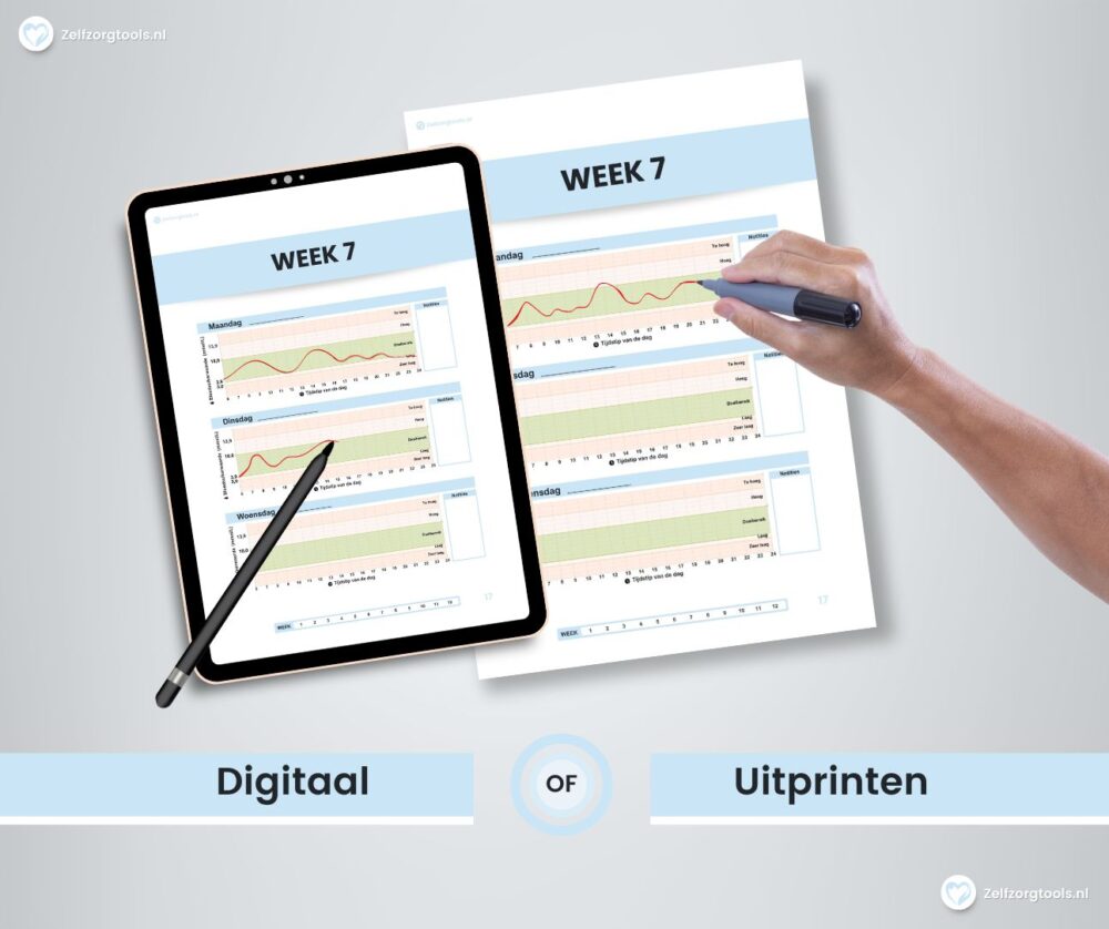 Bloedsuiker Dagboek - Digitaal of afdrukken
